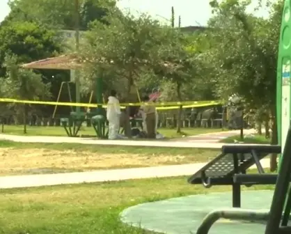 Descubren a hombre muerto en parque frente a secundaria de Guadalupe