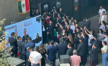 Presentan 1er Informe de la presidenta Claudia Sheinbaum a las afueras del Congreso de Nuevo León