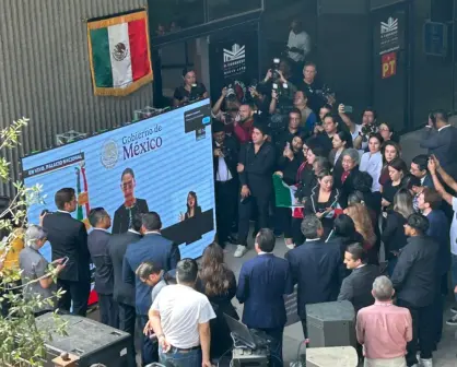 Presentan 1er Informe de la presidenta Claudia Sheinbaum a las afueras del Congreso de Nuevo León