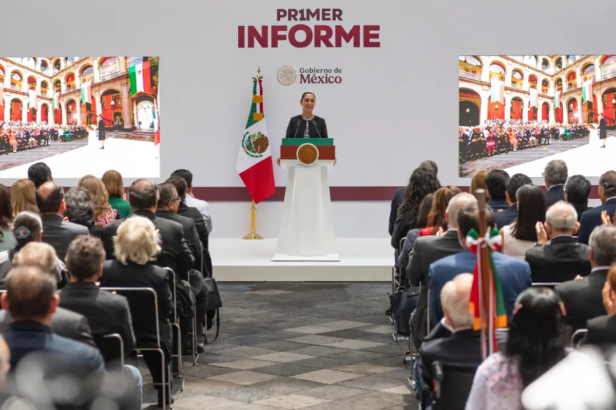 Claudia Sheinbaum en su Primer Informe de Gobierno. Foto: Presidencia