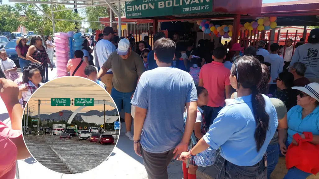 Regreso a clases en BCS bajo lluvias y calles afectadas: regresa el caos vial