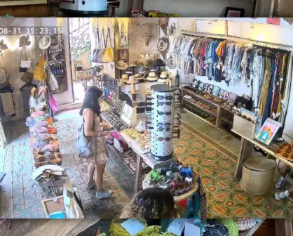 Exhiben a turistas por robo en una tienda de artesanías en Valladolid