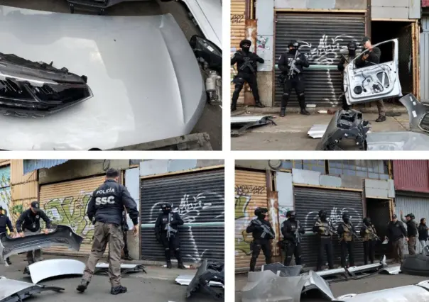 SSC CDMX desmantela almacén con 10 toneladas de autopartes robadas en la Gustavo A. Madero