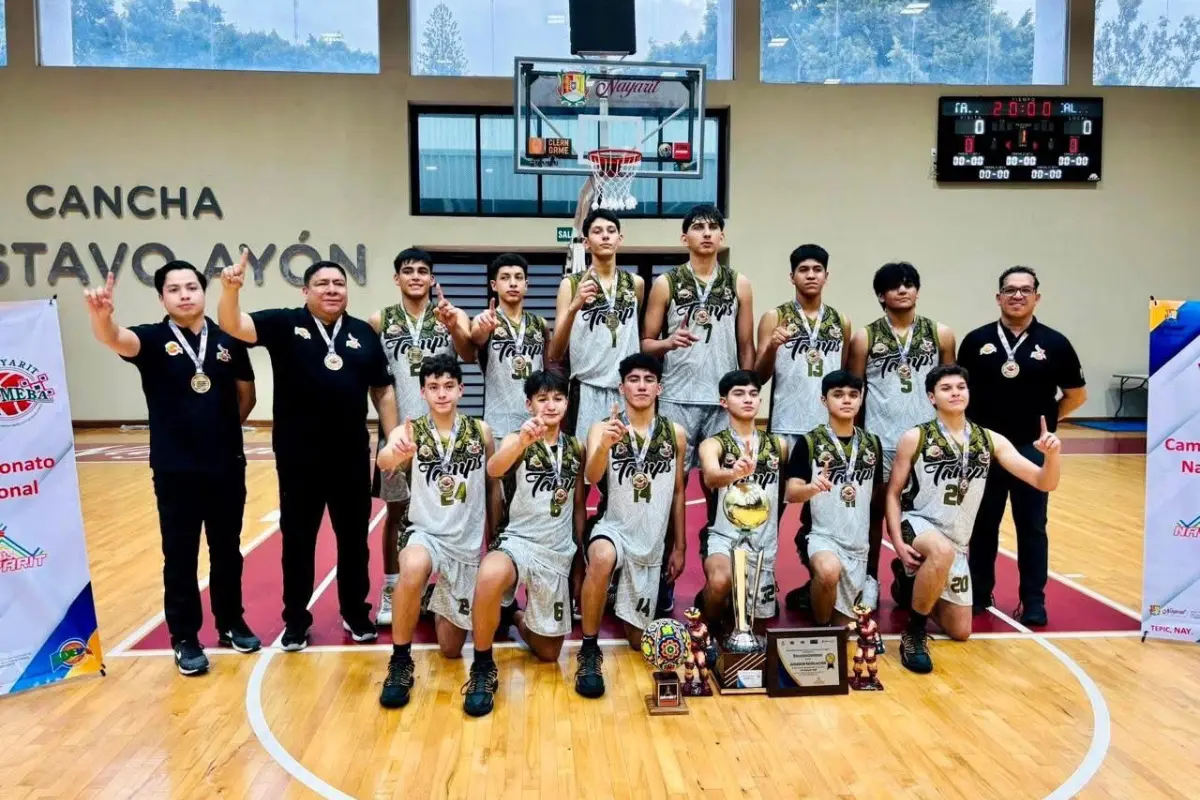 ¡Tamaulipas campeón de torneo nacional de basquetbol realizado en Nayarit!. Foto: INDE Tamaulipas
