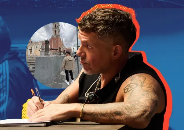 Alejandro Sanz caminó por las calles de Puebla; se metió al barrio