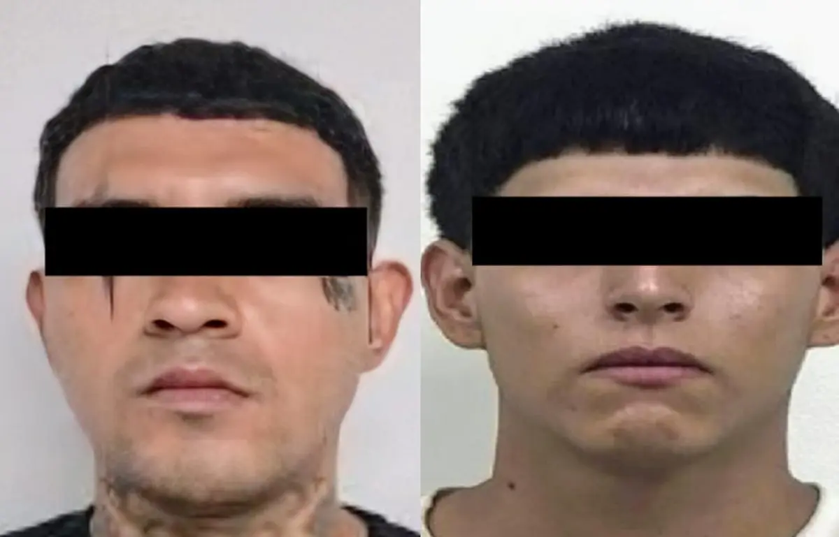 Jairo N, de 24 años, y Brayan N, de 18 años, fueron detenidos por un doble homicidio ocurrido el 17 de abril de 2025 en la colonia Alianza Real, del municipio de Escobedo. Foto: Fiscalía General de Justicia de Nuevo León