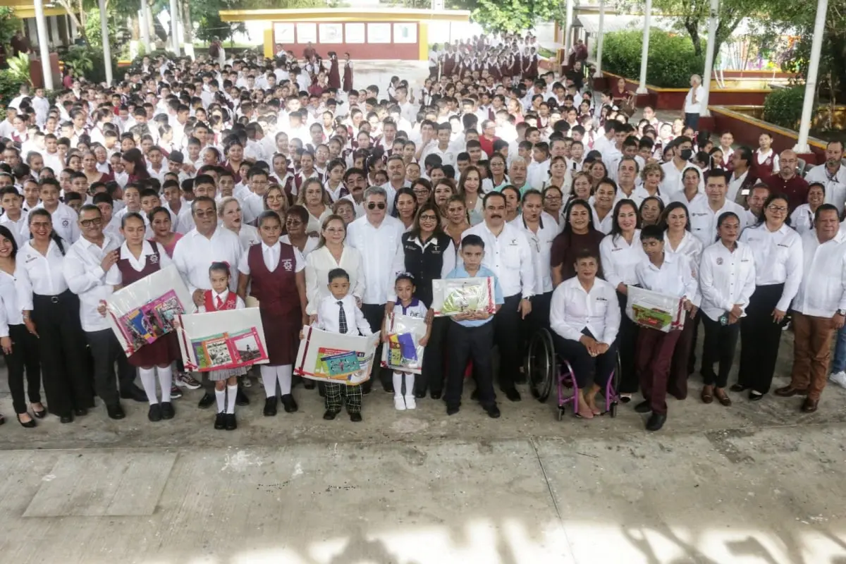Con el arranque del ciclo escolar en Altamira, el Gobierno de Tamaulipas reafirmó su compromiso de garantizar una educación de calidad e igualdad de oportunidades para niñas, niños y adolescentes. Foto: SET