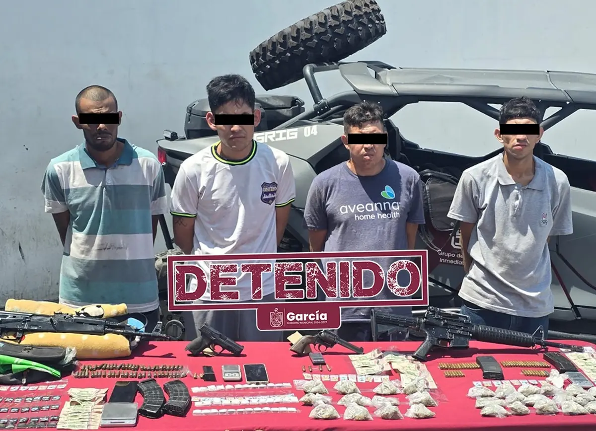 Los cuatro detenidos fueron identificados como Ricardo N de 21 años, Octavio N de 33, Luis N de 25, y Alan N de 35. Foto: Gobierno de García