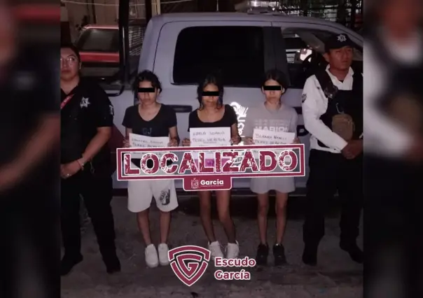 Policía de García localiza con vida a tres jóvenes desaparecidas