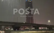 Área metropolitana de Monterrey amanece con fuertes lluvias y encharcamientos