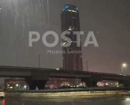 Área metropolitana de Monterrey amanece con fuertes lluvias y encharcamientos