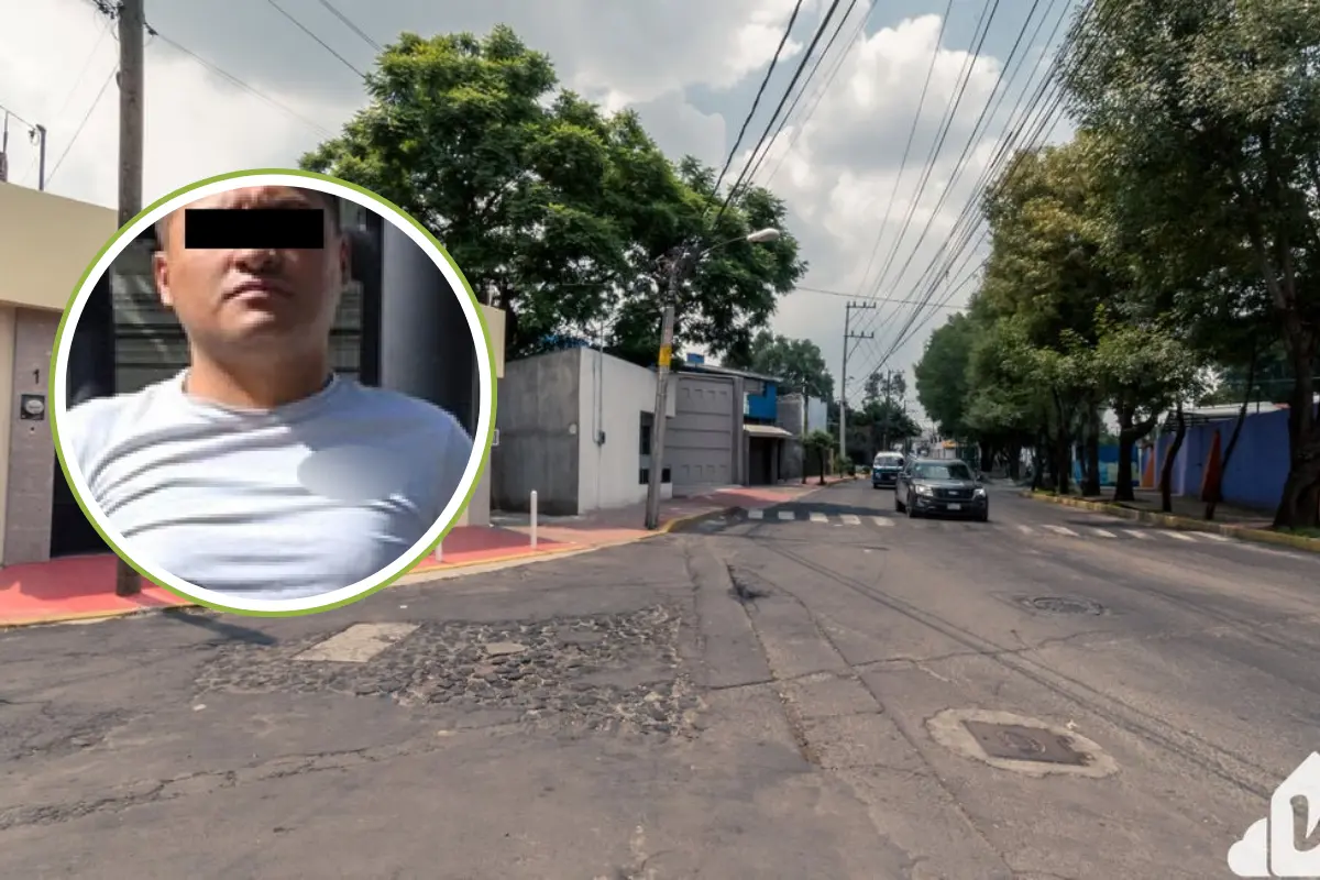 Colonia Santa María Tepepan y presunto homicida. Foto: Maps y SSC de CDMX | Canva