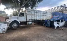 Cateo en Tecámac deja 5 camiones robados y autopartes aseguradas, valuadas en más de 5 mdp