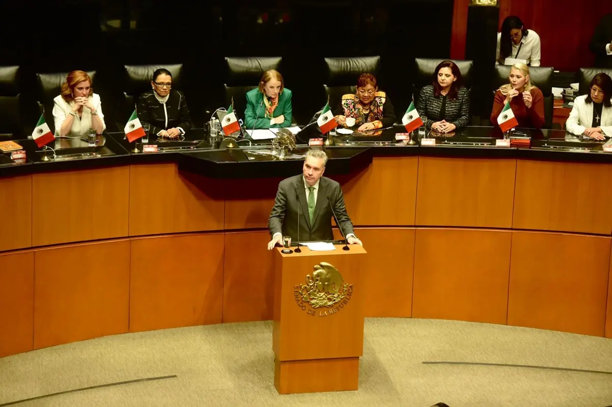 En la imagen el senador de MORENA, Waldo Fernández, durante una sesión en el Senado de la República. Foto: Senado de la República