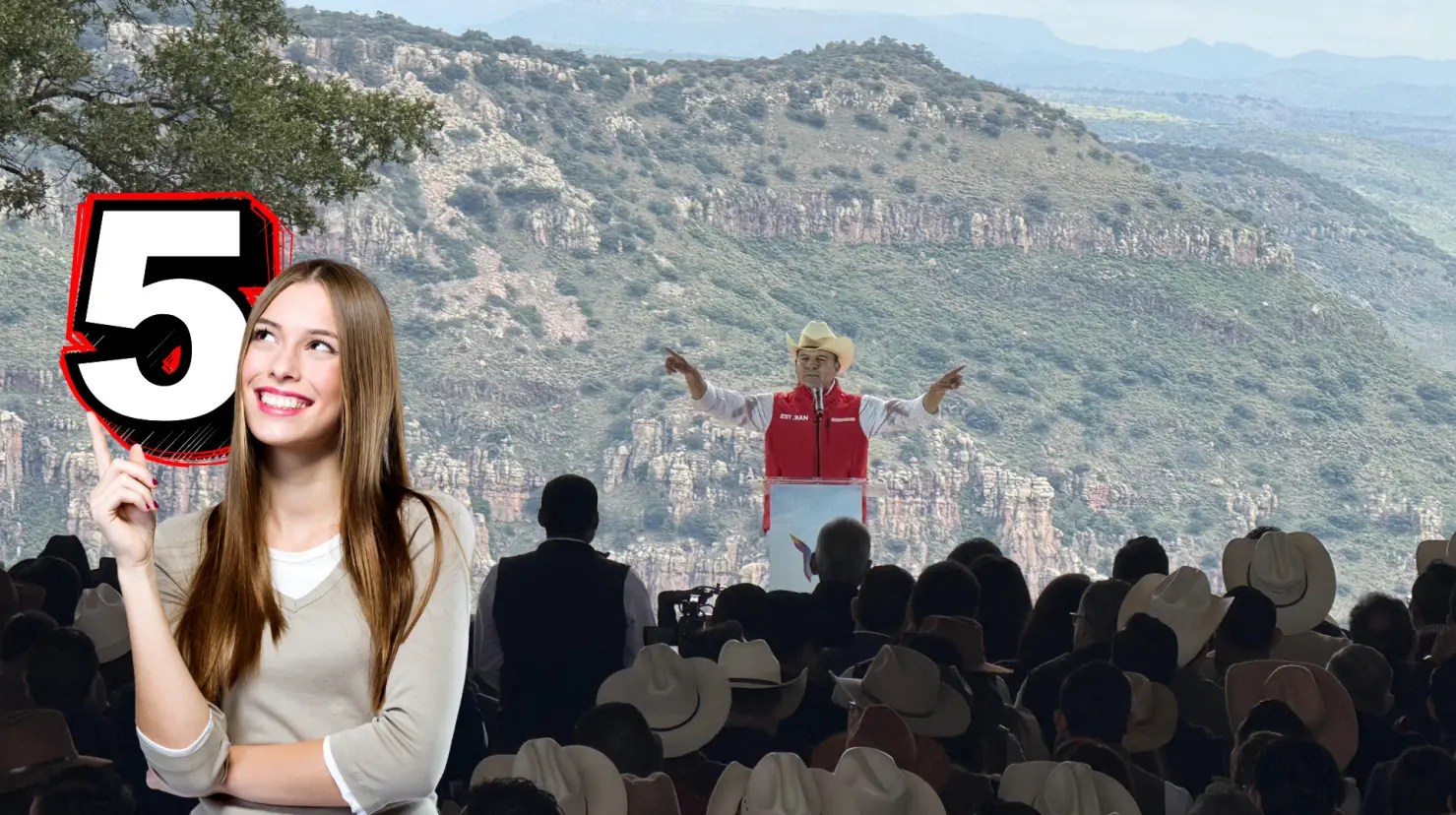 El gobernador del estado, Esteban Villegas, llegó en un helicoptero al rendir su tercer informe de gobierno. Foto: Jesús Carrillo.