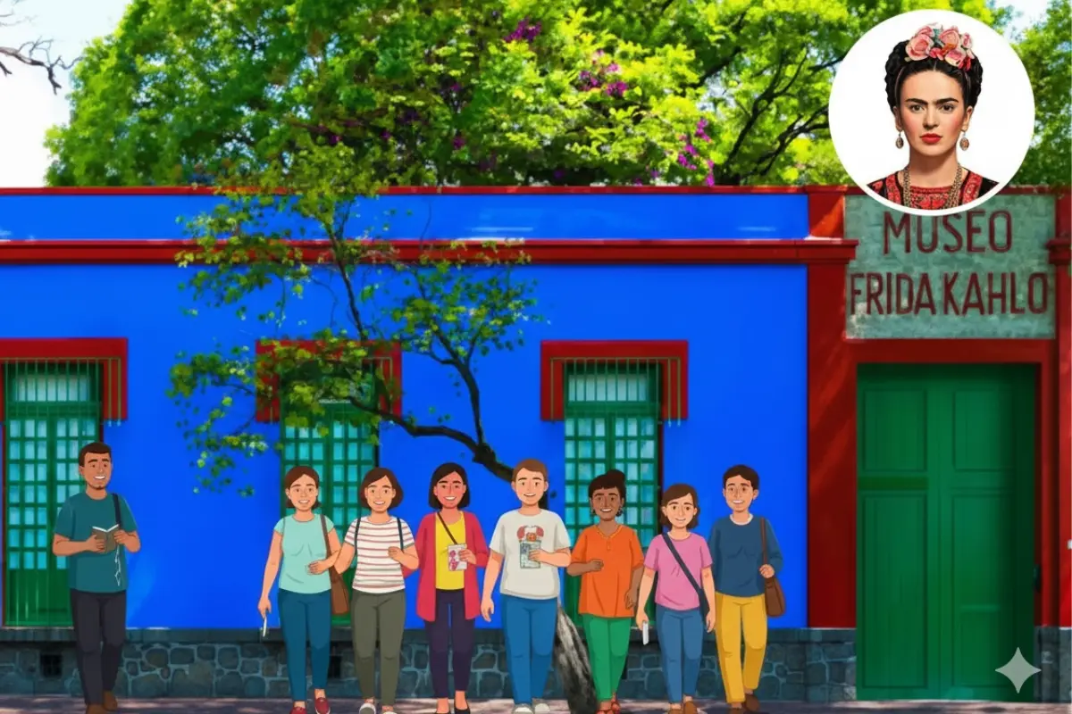 Afueras del Museo Frida Kahlo. Foto: IA | Canva