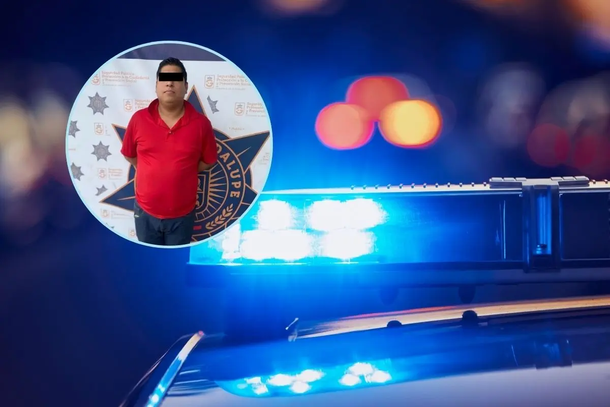 Policías de Guadalupe detuvieron a un hombre señalado por agresión sexual. Foto: Policía de Guadalupe / CANVA