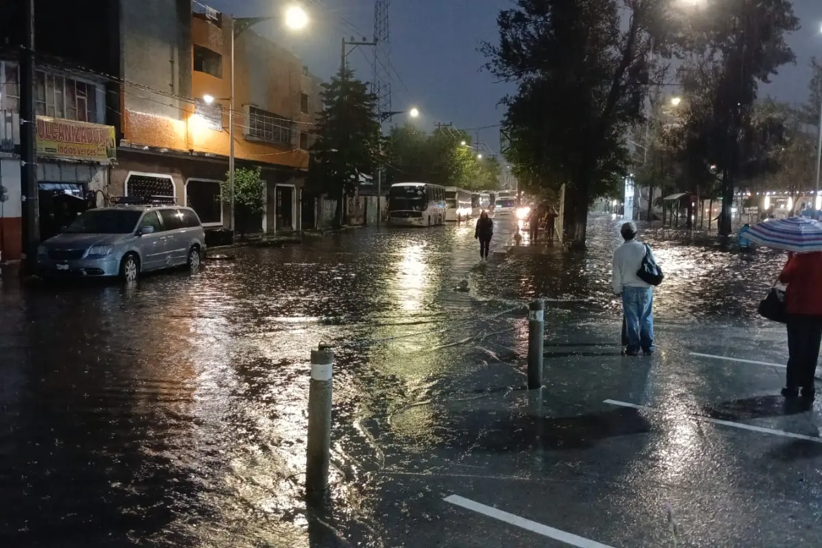 Calles inundadas en CDMX. Foto: Luis Antonio Alfaro