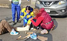 Camioneta arrolla a motociclista en la alcaldía Cuauhtémoc