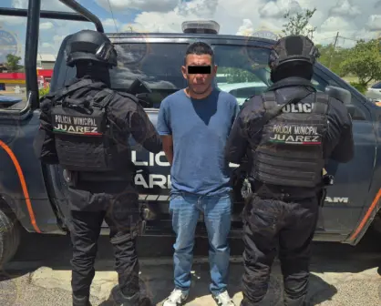 Detienen a hombre con droga en el municipio de Juárez