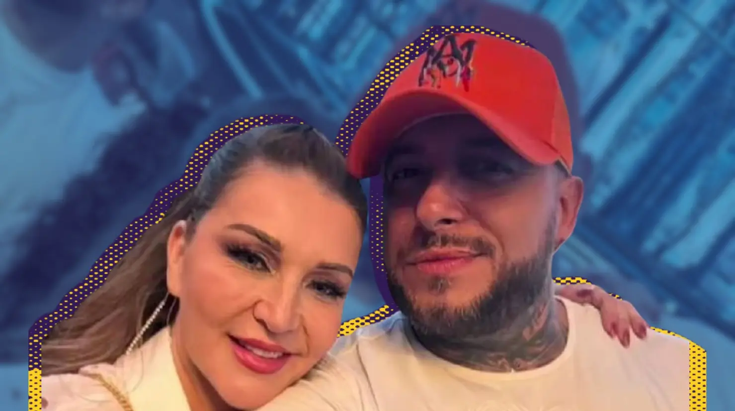 El creador de contenido y Alicia Villarreal dieron a conocer su relación hace apenas una semana. Foto. Instagram/Canva.