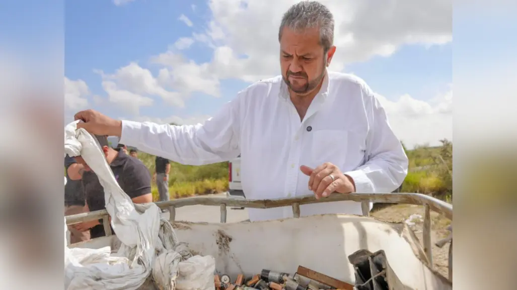 Ecocidio en Ramos Arizpe ; retiran toneladas de pilas abandonadas en Cañada Ancha