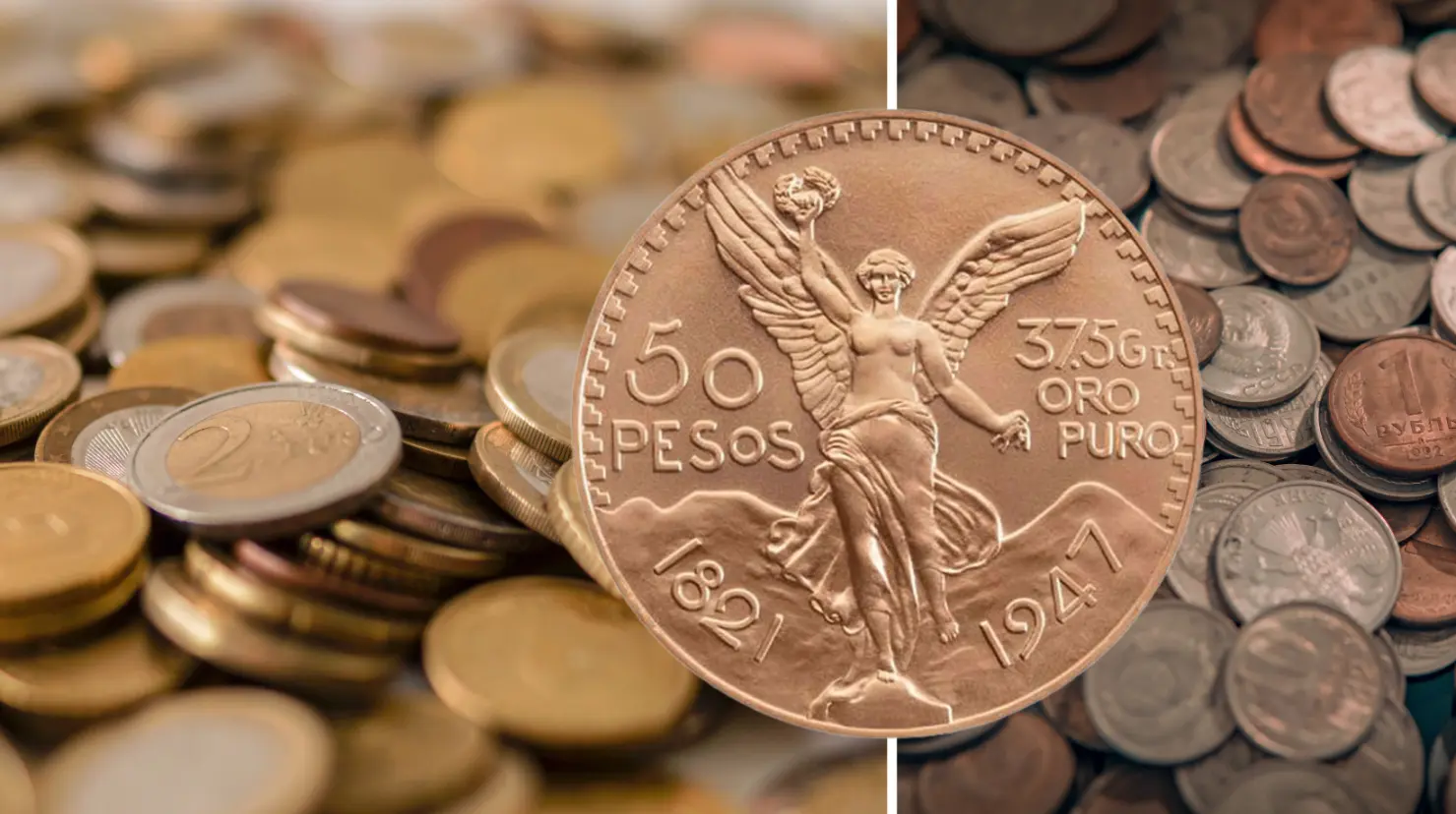 Este es el centenario de oro que puedes comprar en Sears por 140 mil pesos. Foto: Canva | Gobierno de México.