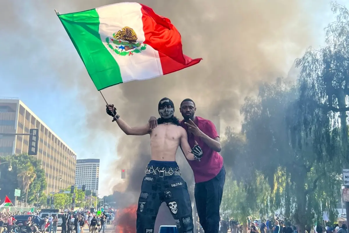 Manifestantes de Los Ángeles. Foto: X(Twitter) @DHSgov
