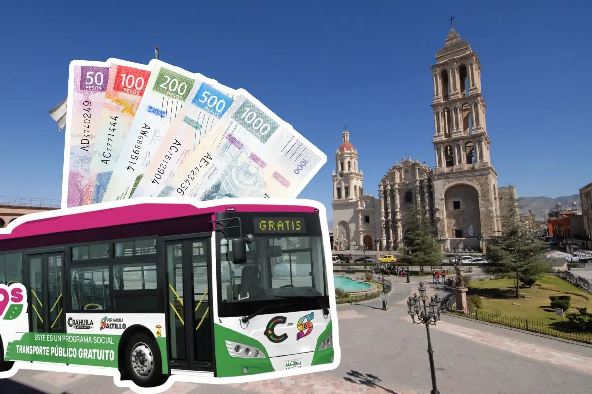 Saltillo destaca inversión millonaria en pro del programa de transporte gratuito / Foto: Archivo POSTA MX | Gobierno de Saltillo | Canva