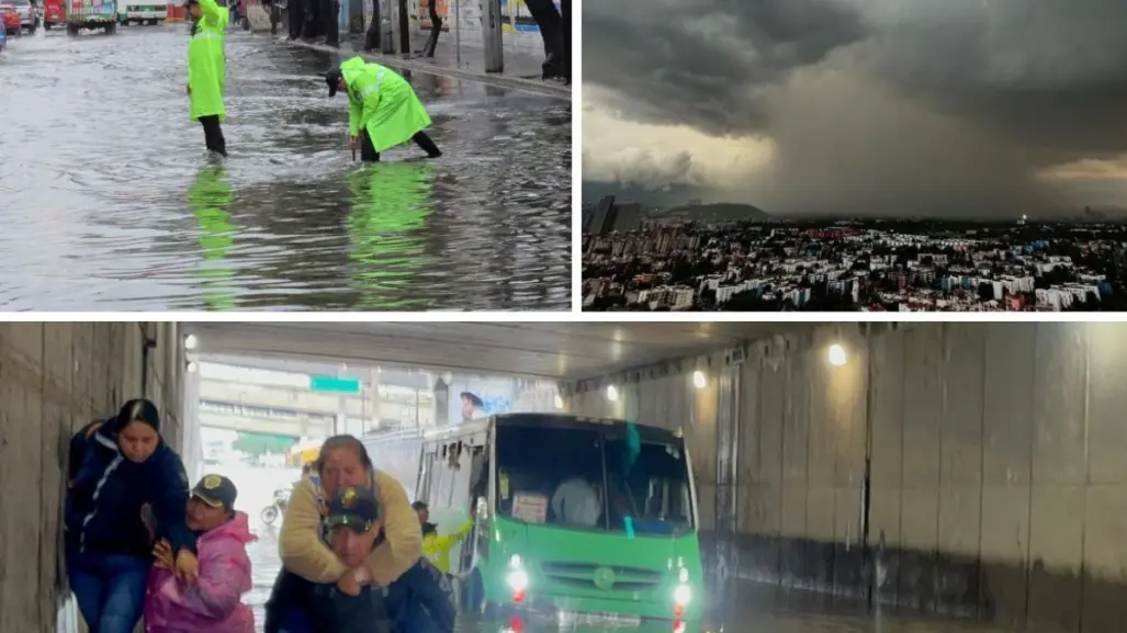 Lluvia histórica golpea la CDMX: 34 millones de metros cúbicos de agua causan estragos