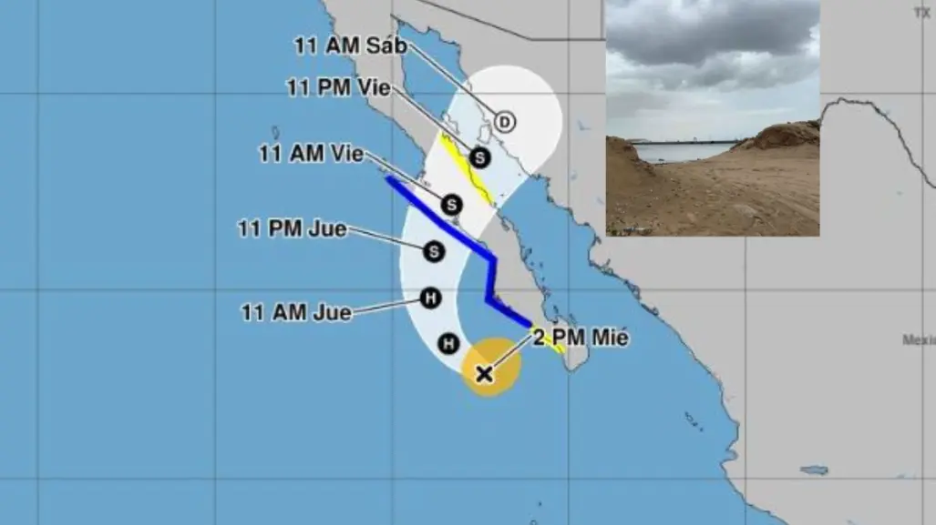 ¿Dónde se espera que toque tierra el huracán Lorena en BCS?