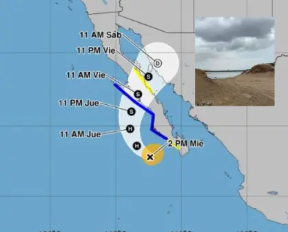 ¿Dónde se espera que toque tierra el huracán Lorena en BCS?