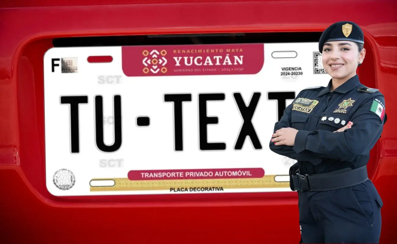 ¿Por qué está prohibido el uso de portaplacas en Yucatán? Foto: SSP | Canva