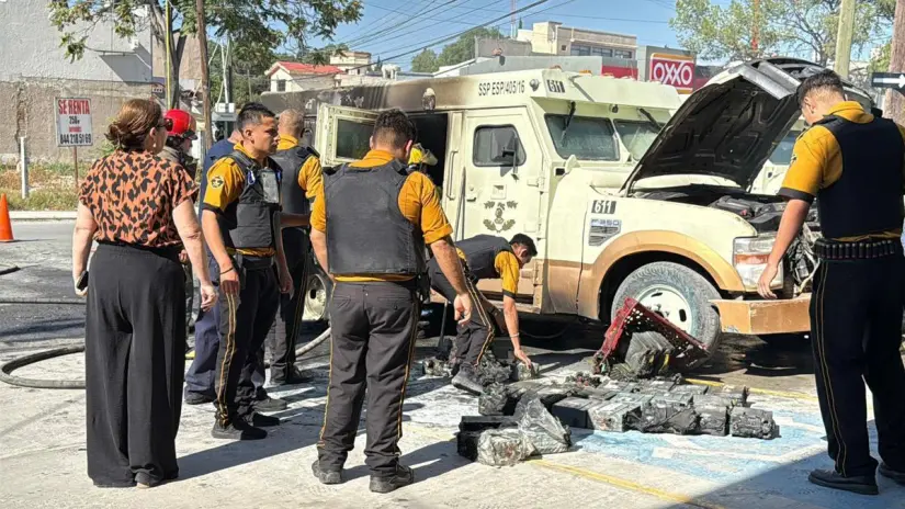 El siniestro ocurrió al exterior de una tienda de conveniencia en el cruce de las calles Miguel Hidalgo y Reynosa en la colonia República./Foto: Noticias El Molino