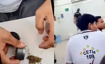VIDEO | Jóvenes muelen hierba en clases de este CETis de Ciudad Madero