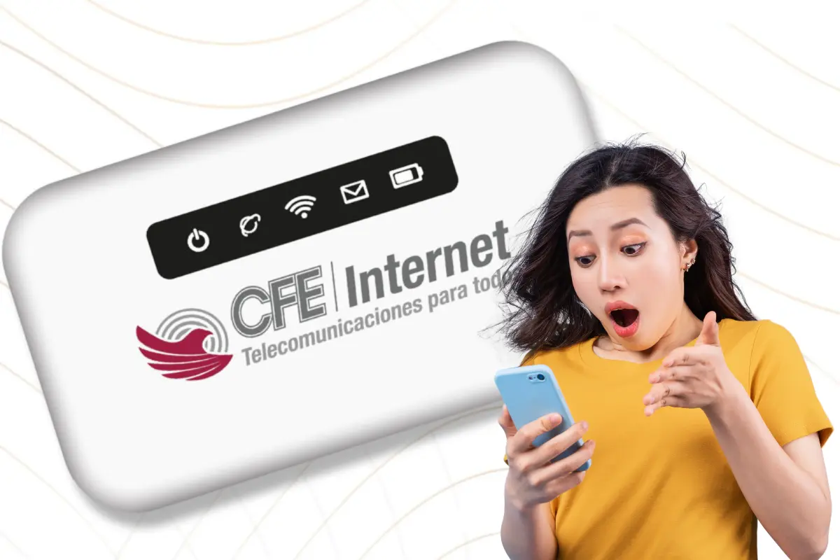 Internet de CFE, mujer con celular. Foto: CFE | Canva