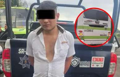 Captan a chofer de autobús usando drogas mientras conducía su unidad en Metepec