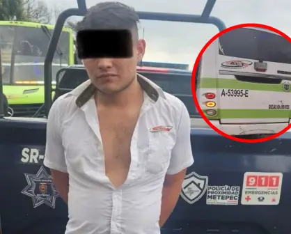 Captan a chofer de autobús usando drogas mientras conducía su unidad en Metepec