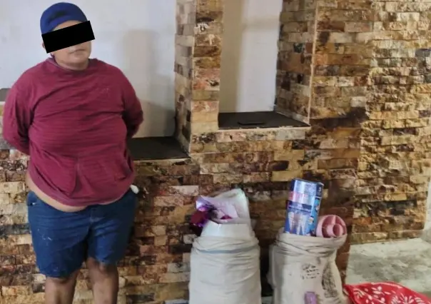 Mujer detenida en Umán: intentaba sacar objetos de un predio asegurado por la FGE