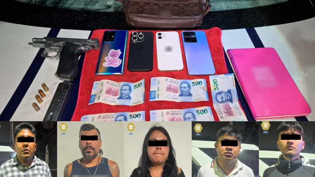 Capturan a cinco implicados en extorsión tras persecución en Iztapalapa, CDMX