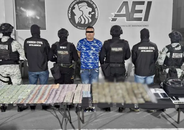 Capturan a hombre en Escobedo con drogas y más de 100 mil pesos