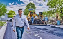 Raúl Cantú lidera la modernización de calles en Salinas Victoria