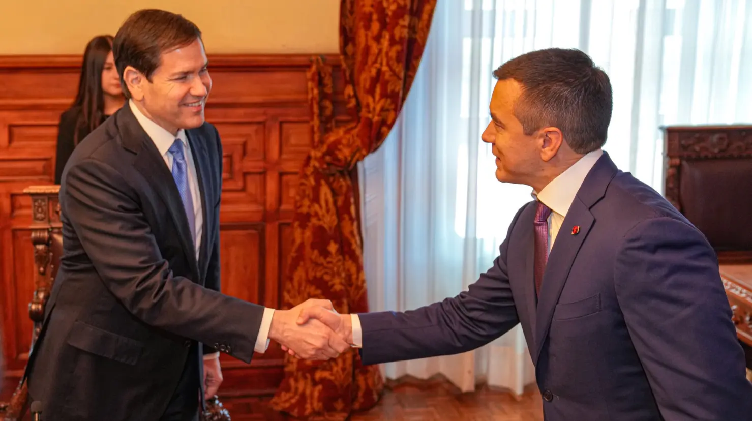 Marco Rubio descarta ataques militares en Ecuador y anuncia ayuda de 20 millones de dólares. Foto: X (@SecRubio)