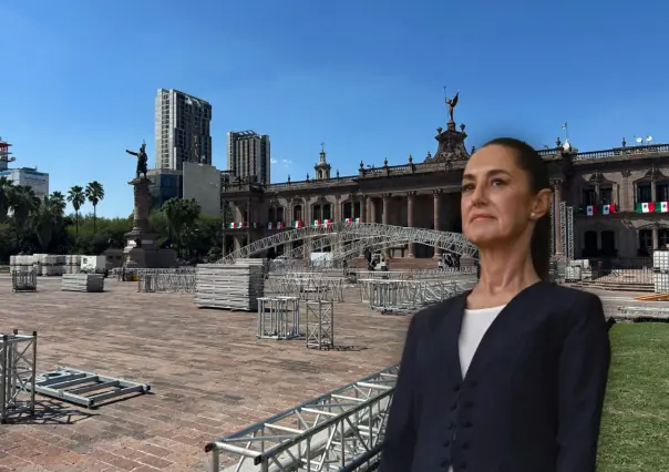 Inician preparativos para el informe de Claudia Sheinbaum en Nuevo León