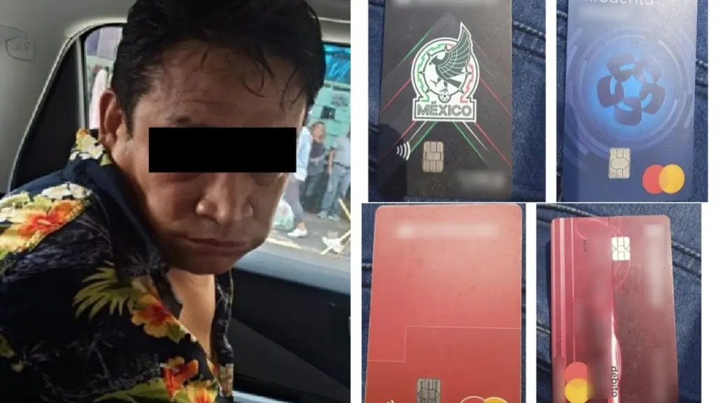 Detienen en alcaldía Cuauhtémoc a presunto "desplazador" de tarjetas bancarias