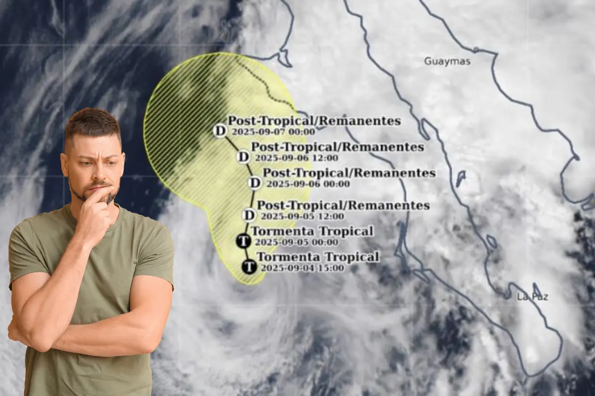 Lorena ha sido un poco impredescible; por ahora, todo indica que se abrirá hacia el océano y el sábado será sólo un remanente. Fotos: Conagua | Canva.
