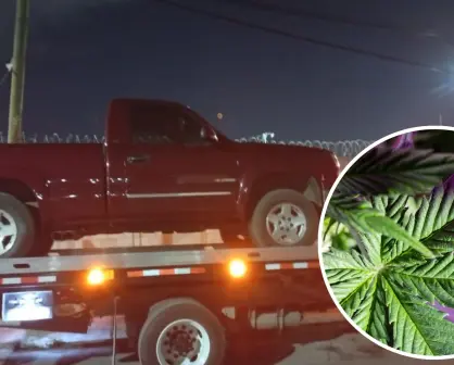 Aseguran camioneta con 100 kilos de marihuana en carretera de Ramos Arizpe
