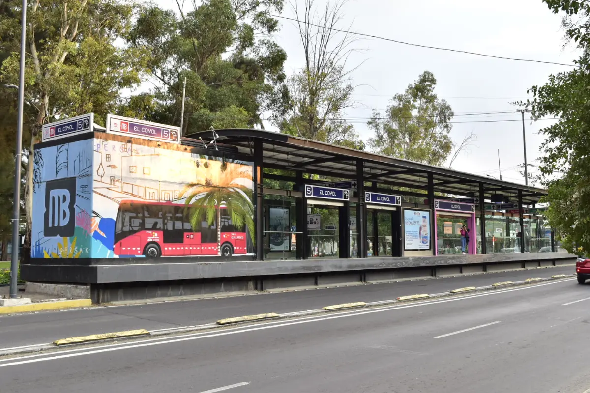 Estación del Metrobús CDMX. Foto: X @MetrobusCDMX