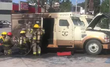 Se incendia camión de valores en Saltillo; se pierden miles de pesos