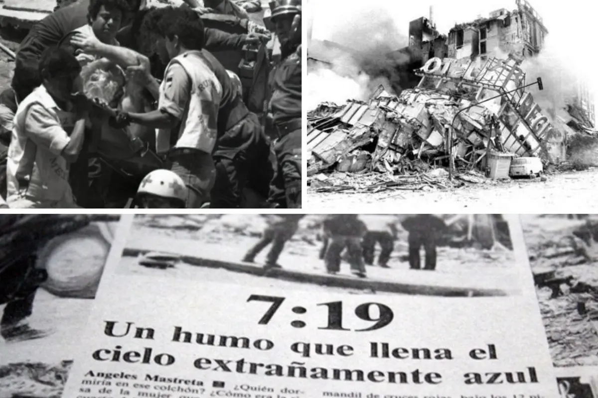 Sismo del 85. Foto: Gobierno México l Canva